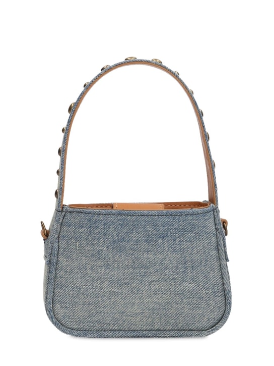 Blumarine: Mini denim top handle bag