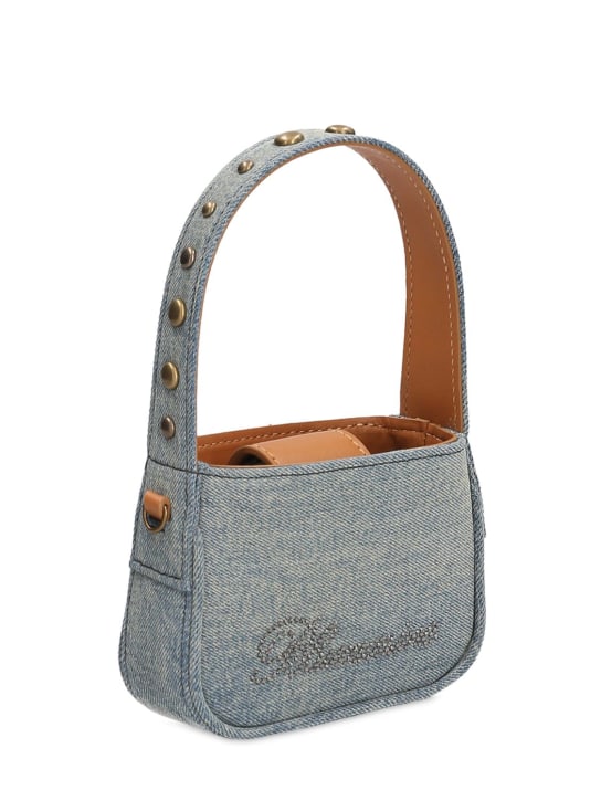 Blumarine - Mini denim top handle bag