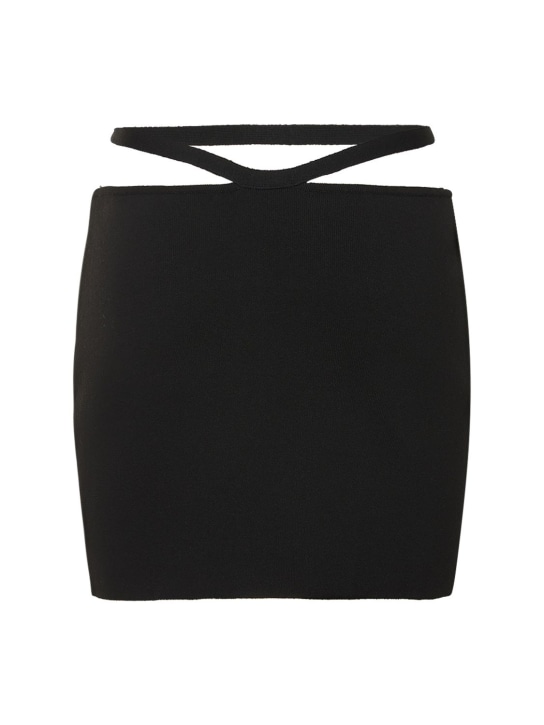 Andreadamo - Jupe courte en maille de viscose stretch
