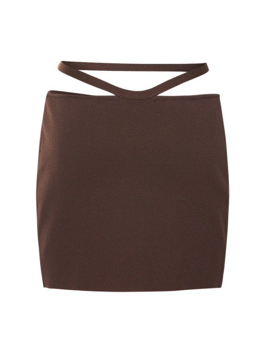 Andreadamo: Stretch viscose knit mini skirt