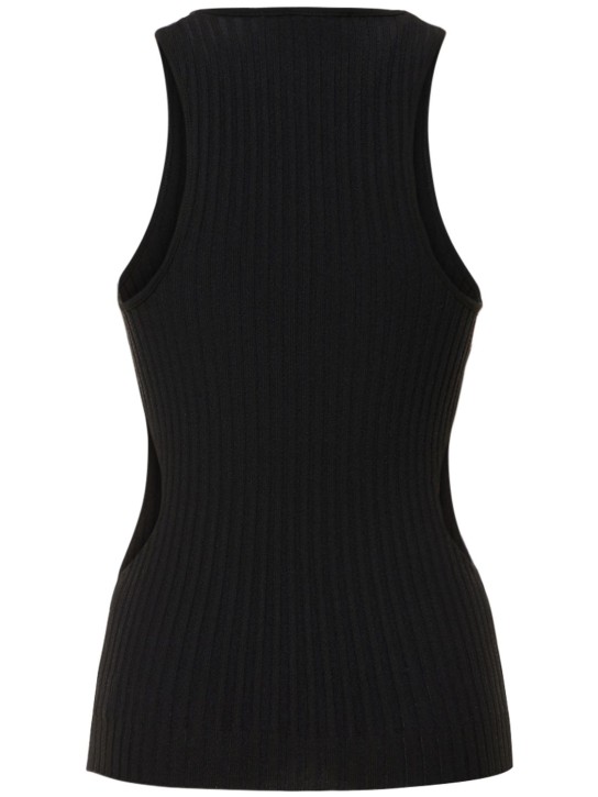 Andreadamo: TANKTOP AUS VISKOSESTRICKRIPP