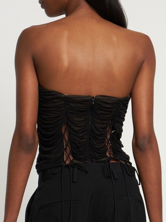 Interior: Bea viscose strapless corset top
