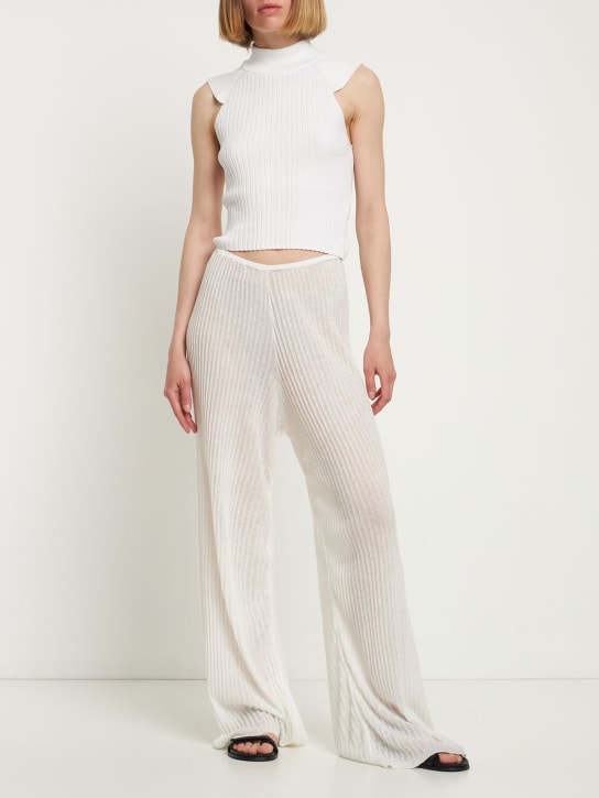 Zulu & Zephyr: Pantaloni Shea in maglia di misto cotone a costine
