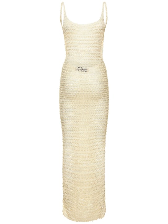 Aya Muse: Robe longue en maille Agari
