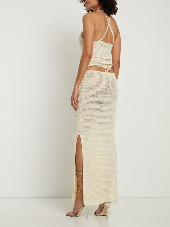 Aya Muse: Veluti viscose & cotton long dress