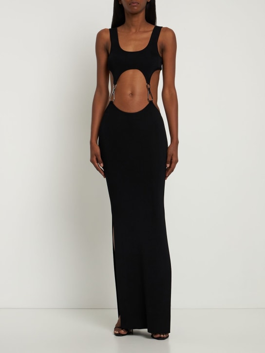 Aya Muse: Heri cut out viscose jersey long dress