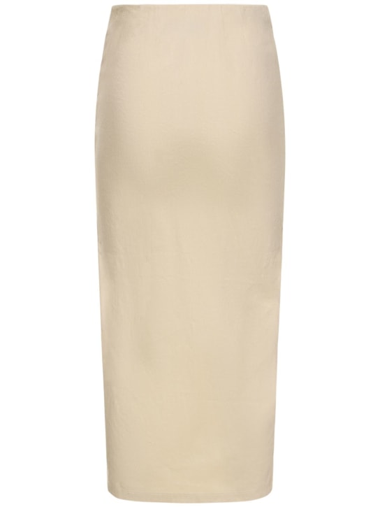 Anemos: Jupe midi en lin stretch The Front Slit