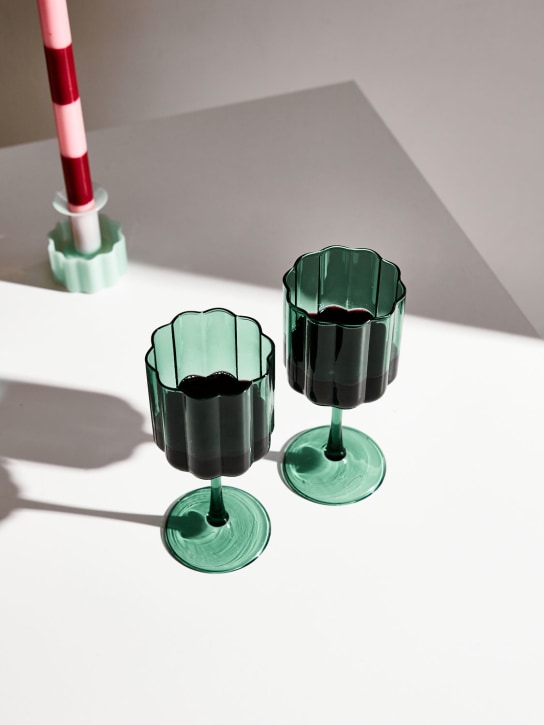 FAZEEK - Lot de 2 verres à vin Wave