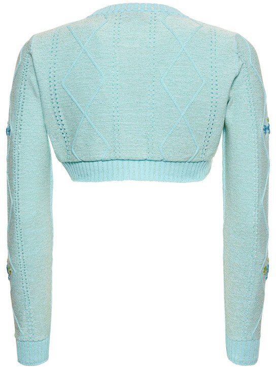 Cormio: Katja cotton blend knit crop cardigan