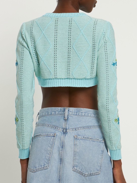 Cormio: Katja cotton blend knit crop cardigan