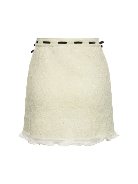 Cormio: Jupe courte en maille de coton mélangé