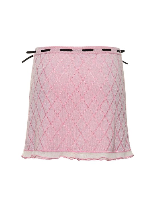Cormio: Jupe courte en maille de coton mélangé