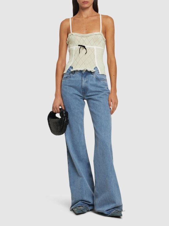 Cormio - Heidi cotton blend top w/velvet ribbon