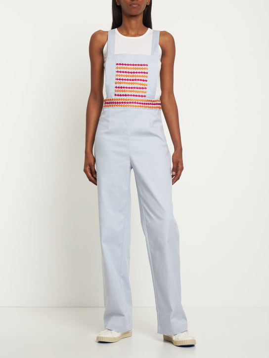 Maria de la Orden - Mushroom cotton drill overalls