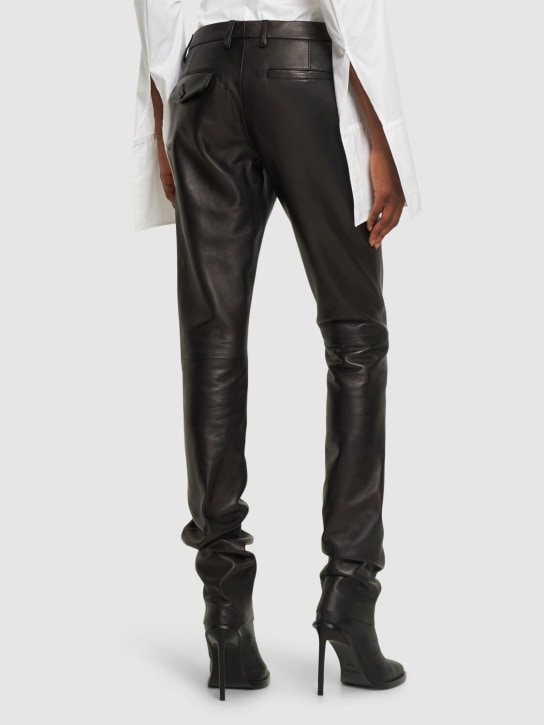 Ann Demeulemeester: Pantalon skinny en cuir taille mi-haute Shania