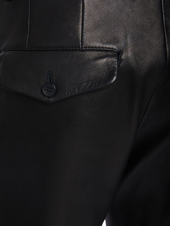 Ann Demeulemeester: Pantalon skinny en cuir taille mi-haute Shania