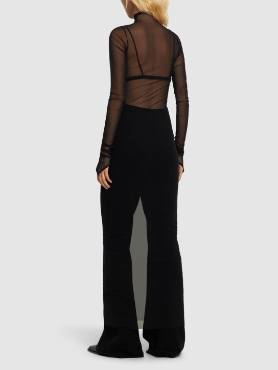 Ann Demeulemeester: Langärmeliges Midikleid aus Tüll „Aris“