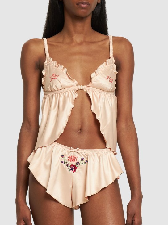 Stella McCartney - Short de pyjama en satin brodé
