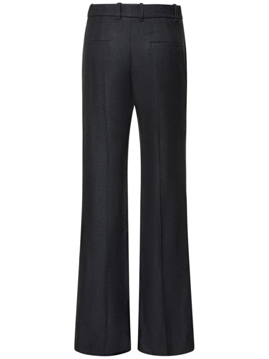 Chloé: Pantalones rectos de seda y lana