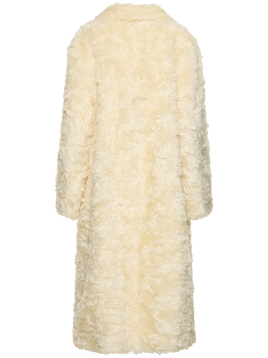 Jil Sander: Manteau en mohair mélangé à boutonnage simple