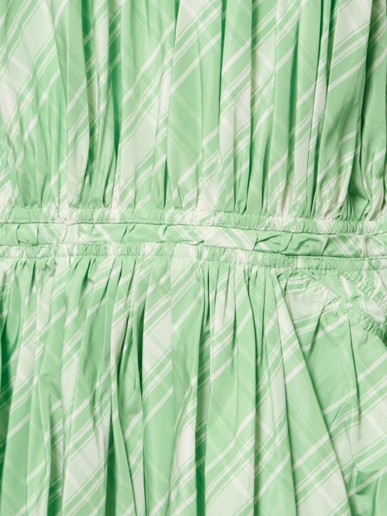 Jil Sander: Robe courte à carreaux manches longues