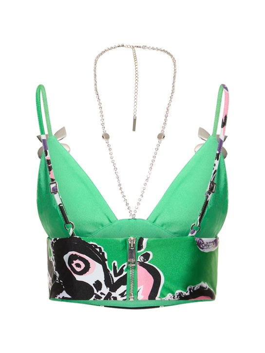 Area: Crop top Butterfly stampato