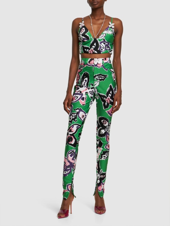 Area - Crop top Butterfly stampato
