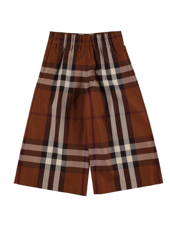 Burberry: Pantaloni larghi in cotone check