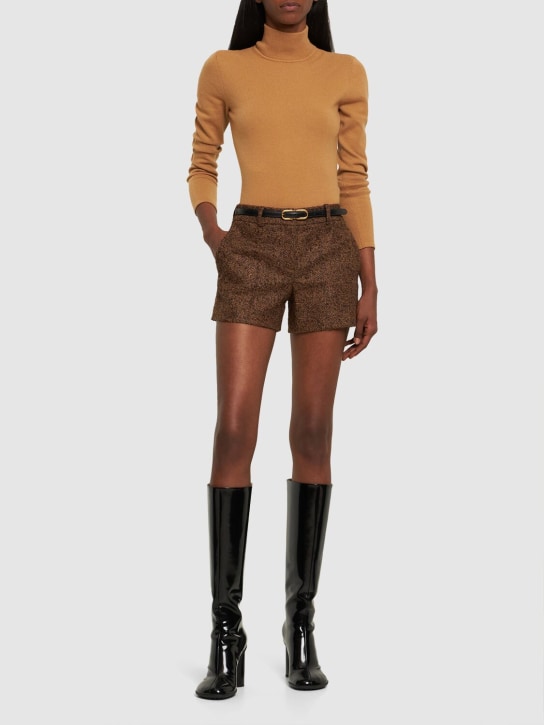 Michael Kors Collection: Body col roulé en maille de cachemire mélangé