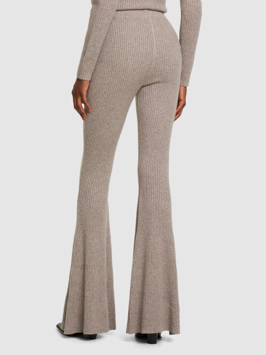 Michael Kors Collection: Gerippte, ausgestellte Hose aus Kaschmir