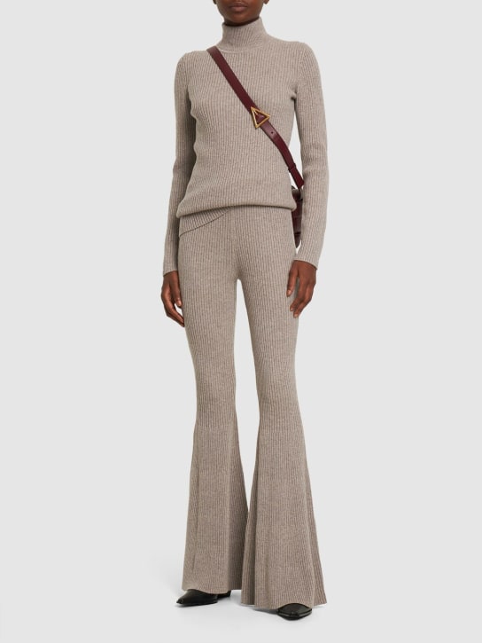 Michael Kors Collection - Pantaloni in maglia di cashmere a costine