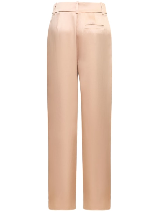 Giorgio Armani: Pantalon loose en satin de soie doublée