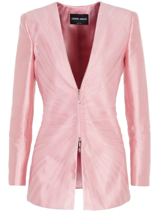 Giorgio Armani: Blazer in seta con zip