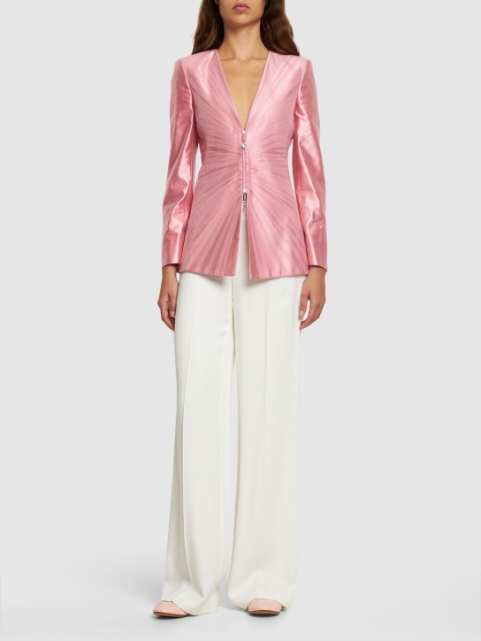 Giorgio Armani: Blazer in seta con zip