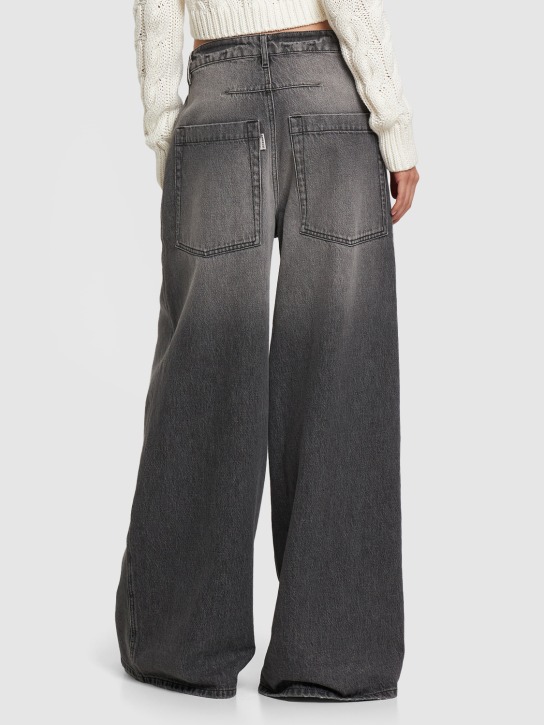 Gauchere: Jean ample en denim de coton taille basse
