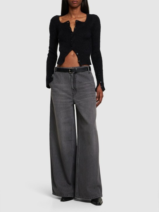 Gauchere: Jean ample en denim de coton taille basse