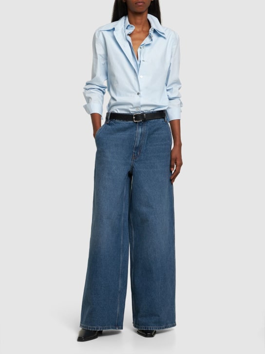 Gauchere - Jeans anchos de denim con cintura alta