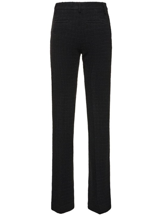 Alessandra Rich: Pantalon droit en tweed bouclé