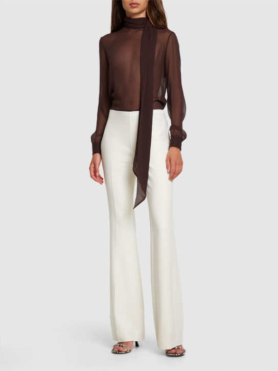 Michael Kors Collection - Pantaloni svasati in crepe di lana stretch