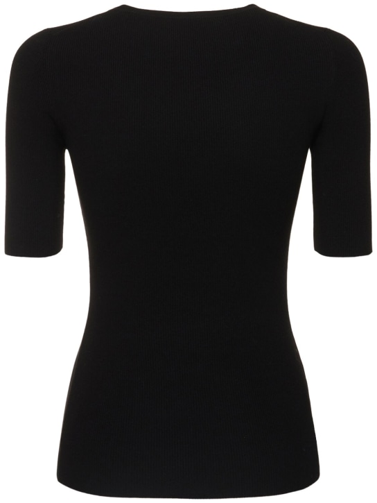 Michael Kors Collection: Pull-over en maille de viscose côtelée