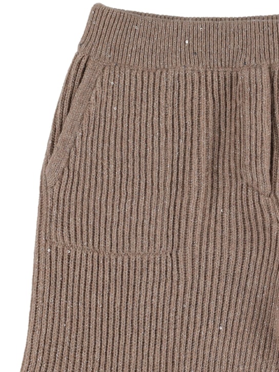 Brunello Cucinelli - Ribbed cashmere & nylon cargo pants