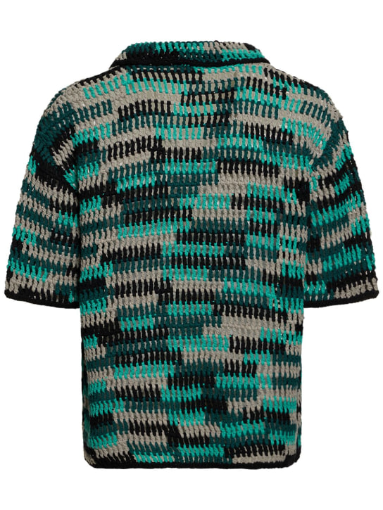 Commas: Handgehäkeltes Poloshirt aus Baumwolle