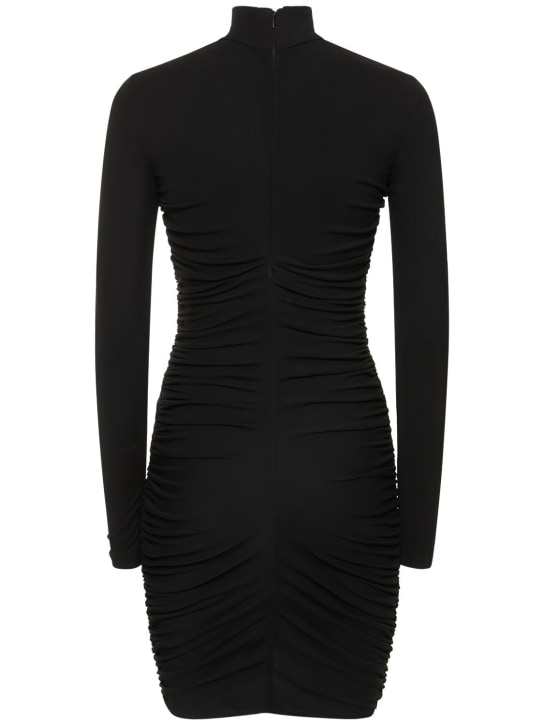 giambattista valli little black dresses Short Dress With Long Sleeves - - Women baring neckline and a Provence Mini Dress Black Lace High Neck Color:Black, White, Chrome