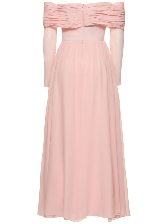 Giambattista Valli: Robe en georgette de soie à col bardot