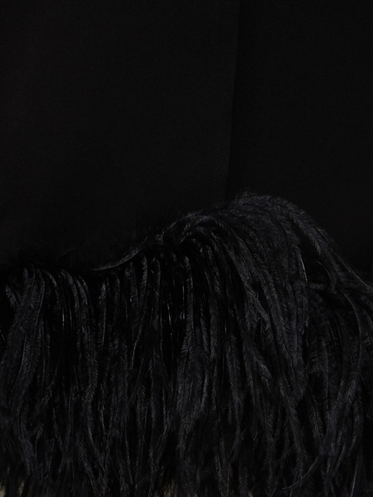 16arlington: Isolde crepe midi dress w/ feathers
