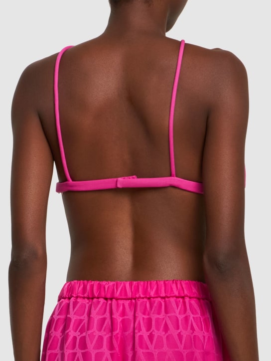 Valentino: Soutien-gorge triangle en crêpe de soie et laine