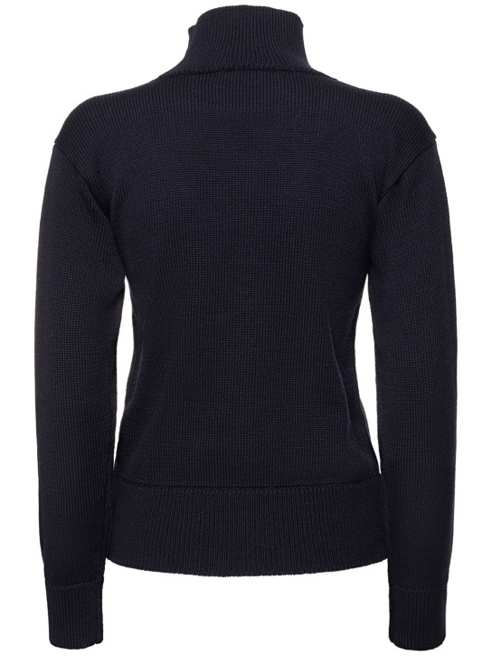 Jil Sander: Pullover aus Wollstrick mit Logo