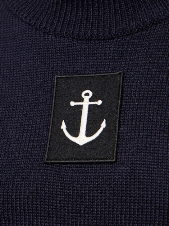 Jil Sander: Pullover aus Wollstrick mit Logo