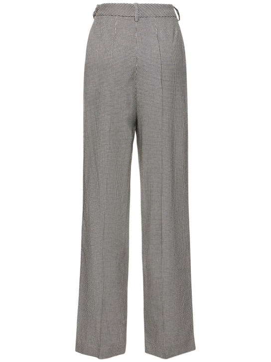 Alexandre Vauthier: Wool blend check wide pants
