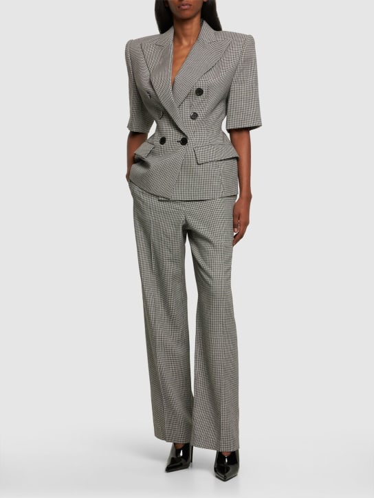 Alexandre Vauthier - Weite Hose aus Wollmischung mit Karos